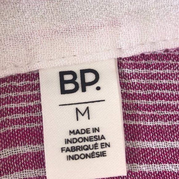 Nordstrom/BP Pink Striped Blouse -Size Medium - Picture 3 of 6